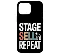 Home Staging Realtor Stage Vendre Répéter Citation Coque pour iPhone 16 Pro Max