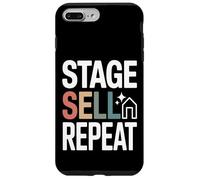 Home Staging Realtor Stage Vendre Répéter Citation Coque pour iPhone 7 Plus/8 Plus