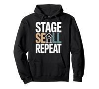 Home Staging Realtor Stage Vendre Répéter Citation Sweat à Capuche
