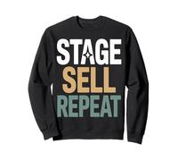 Home Staging Realtor Stage Vendre Répéter Citation Sweatshirt