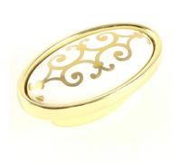 Home Style européen Doré Blanc Imprimé en céramique Porte Tiroir de 5,6 cm de long