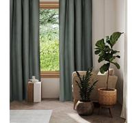 Home Style Rideau thermique - opaque- Avec crochets - 140x250 cm - Vert
