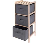 Home Styling Collection Bibliothèque Pliante avec tiroirs en Textile, 65 cm