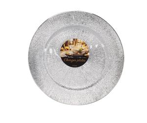 Home & Styling Collection Koopman International B.V - 4 Assiettes DE PRÉSENTATION Glamour 33CM Argent
