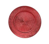 Home & Styling Collection Koopman International B.V - 4 Assiettes DE PRÉSENTATION Glamour 33CM Rouge