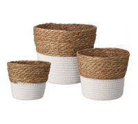 Home styling collection Paniers de rangement en rotin de la collection Home Styling, 3 pièces