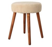 Home & Styling Tabouret avec assise douce en velours côtelé, Ø 35 x 45 cm
