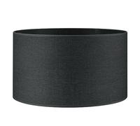 Home Sweet Home - Abat-jour moderne en toile - Cylindre - 40/40/22 cm - Gris foncé - Abat-jour en tissu en coton - Pour douille de lampe E27 - Certifié RoHS - Convient pour lampadaire