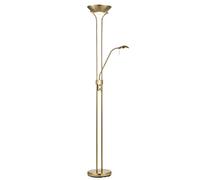Home Sweet Home Classique Lampadaire | 50/50/180cm | Bronze doré | Lampadaire | dimmable avec lampe de lecture flexible| Source lumineuse R7s+G9 | adapté pour le salon