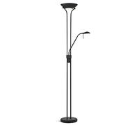 Home Sweet Home Classique Lampadaire | 50/50/180cm | Noir | Lampadaire | dimmable avec lampe de lecture flexible| Source lumineuse R7s+G9 | adapté pour le salon