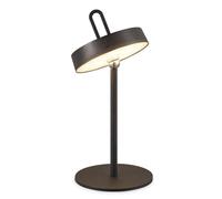 home sweet home collection Lampe de table rechargeable sans fil | ø12.8 x 29 cm | Noir | avec variateur | lumière blanche et chaude | 3000mAh | convient pour l'intérieur et l'extérieur