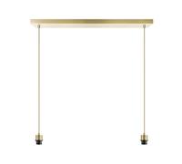 home sweet home collection Suspension classique Beam 2S pour abat-jour | luminaire | 55/9.5/70-112.5cm | Laiton | Suspension 2 lumières en métal | E27 | abat-jour max.40cm
