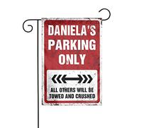 Home Sweet Home Drapeau de jardin Daniela'S Parking Only Drapeau de jardin saisonnier Petit drapeau de cour pour l'extérieur