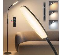 Home Sweet Home Lampadaire LED Dimmable Noir avec Télécommande - 12W 1000LM Liseuse Moderne pour Salon & Chambre, 3 Températures de Couleur, 170cm Lampadaire Métal