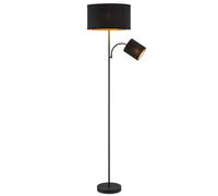 Home Sweet Home Lampadaire moderne | avec deux parapluies noirs | 40 x 40 x 175cm | avec 2 ampoules E27 7W 1076LM | avec deux boutons de commutation | pour les espaces de vie
