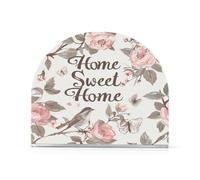 Home Sweet Home Lot de 2 porte-serviettes en acrylique style William Morris Fleur Oiseau Pêche pour extérieur, salle à manger autonome Décoration d'intérieur pour l'extérieur, salle à manger