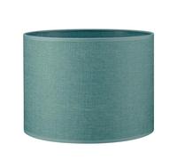 Home Sweet Home Moderne Abat-jour Canvas | cylindre |25/25/19cm | Turquoise | Abat-jour tissu | pour douille de lampe E27 | testé RoHS | pour lampe de table
