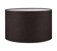 Home Sweet Home Moderne Abat-jour Canvas | cylindre |35/35/21cm | Marron Foncé | Abat-jour tissu | pour douille de lampe E27 | Abats-jour Plafond, Suspendue, Lampe de table