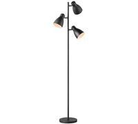 Home Sweet Home Moderne Lampadaire | 38.5/38.5/166.5cm | Noir | Lampadaire | 3 lumières | Avec source lumineuse LED E27 4W 806lm 2700K | avec interrupteur au pied | adapté pour le salon