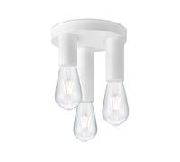 Home Sweet Home Moderne Plafonnier LED Marna | Rond | 19/19/16.5cm | Blanc | Plafonnier en métal | compatible avec des douilles E27 | adapté pour la chambre à coucher et le couloir