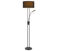 Home Sweet Home Moderner Stehleuchte - mit Schirm - 40/40/170cm - Dimmbar - schwarz - mit E27 Hauptlicht und G9 Leselicht - 7W 1076LM - Gebrauch Für Wohnräume