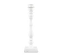 Home Sweet Home Pied de lampe de table moderne Woodi pour abat-jour | luminaire | 12/12/38cm | Blanc | pied de lampe de table en bois | E27 | pour abat-jour | abat-jour max.35cm