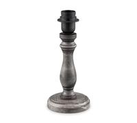 Home Sweet Home Pied de lampe de table rurale Femme pour abat-jour | lampe | 11,5/11,5/26,5 cm | anthracite | Pied de lampe de table en bois | E27 | pour abat-jour | Lampe max.35cm