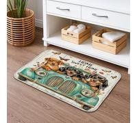 Home Sweet Home Tapis de bain vintage fantaisie à séchage rapide, absorbant, antidérapant, lavable en flanelle, 50,8 x 81,3 cm