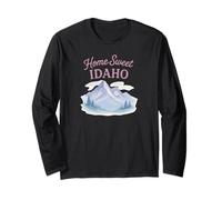 Home Sweet Idaho Aquarelle pour mamans, filles, grand-mères Manche Longue