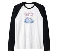 Home Sweet Idaho Aquarelle pour mamans, filles, grand-mères Manche Raglan