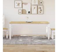 Home-Tables ,Tables de cuisine et de salle à manger,Table à manger Corona Blanc 180x90x75 cm Bois massif Pin