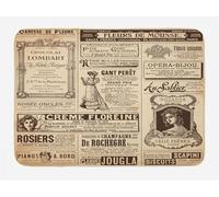 Home Tapis Ancien Journal Historique, Lettrage en Papier Français Tapis Entree Exterieur Durable Antidérapant Paillassons pour Intérieur Porte D'Entrée 40X60Cm