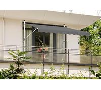 home Trends Store de balcon à pince sans perçage - Montage facile, hauteur réglable, protection solaire pour appartements et balcons en location, 250/300/350 cm x 130 cm (anthracite, 250 x 130 cm)