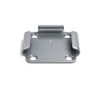 home Trends Support de sol pour stores latéraux, plaque métallique avec couvercle en plastique acier anthracite, plaque métallique avec couvercle en plastique, plaque de fond, convient pour les stores