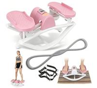 Home Twist Stepper Elisir - 15mins par Jour, Résultats Rapides, Mini Stepper D’Appartement avec Bandes De Résistance, Mouvement Twist Latéral Et Design Compact pour L’entraînement à Domicile (Rose)