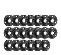 Home TZH Lot de 20 brides de sol de 1,9 cm, raccords de tuyau en fer malléable pour style vintage industriel, brides avec trou fileté pour projet de bricolage, meubles, décoration d'étagères