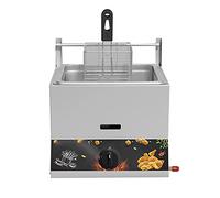 HOME UK Friteuse à gaz Friteuse Commerciale Friteuse Commerciale en Acier INOX ave Couvercle Anti-éclaboussures et églable en température pour Frire des Aliments Cuisiner