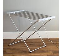Home Vida Petit Séchoir Á Linge Pliable Chauffant, Séchage Rapide, Argent, Interrupteur Marche/Arrêt
