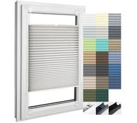 Home-Vision Store Plissé sur Mesure Collection Premium Montage Adhésif Pour Fenêtres Non Ouvrantes