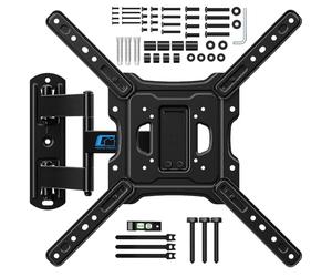 HOME VISION Support Mural TV 26-55 Pouces avec Extra Long Bras,Accroche TV Orientable et Inclinable, Fixation TV pour Petite Télévision/PC Écran Plat/Incurvé, Capacité de 40kg, VESA Max de 400x400