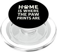 Home Where the Prints of Paw Are Pet Love. PopSockets PopGrip pour MagSafe