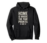 Home Where the Prints of Paw Are Vintage Pet Sweat à Capuche