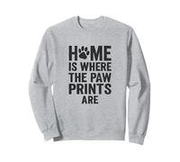 Home Where the Prints of Paw Are Vintage Pet Sweatshirt