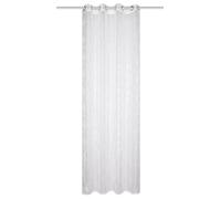 HOME WOHNIDEEN 53522 Sunrise Rideau à œillets en Voile Transparent avec Impression argentée 245 x 140 cm (Hauteur x Largeur) Argenté