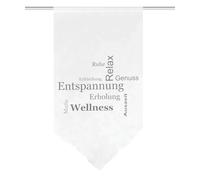 HOME WOHNIDEEN AUSZEIT Habillage de fenêtre, Voile Impression numérique, Transparent, Finition Triangulaire, Couleur : Gris, Dimensions : 100 x 90 cm, Nombre : 1