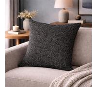 HOME WOHNIDEEN Housse de Coussin, Aspect Lin, sans Rembourrage, Couleur : Anthracite, Dimensions : 40 x 40 cm, Nombre : 1