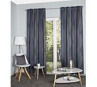 Home WOHNIDEEN Rideau occultant, imprimé, avec Bande combinée de 10 cm, Couleur : Bleu, Dimensions : 245 x 135 cm, Nombre : 1