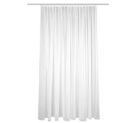 HOME WOHNIDEEN Store prêt à l'emploi SABLIO uni - Ruban plissé - Blanc ou Blanc Laine - Différentes Tailles - Couleur : Blanc - Dimensions : 265 x 450 cm