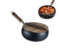 Home wok | Poêle frite pour maison antiadhésive, ustensiles de cuisine en fer résistant à la chaleur, outil de fabrication de repas pour cuisinière à induction domestique, cuisinière électrique pento