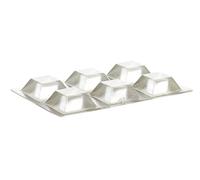 Home xpert 6 pièces butées cLEAR carrée, butée de suspension, möbelpuffer, fermeture de portillon transparent 20,5 x 20,5 mm, hauteur : 7.5 mm